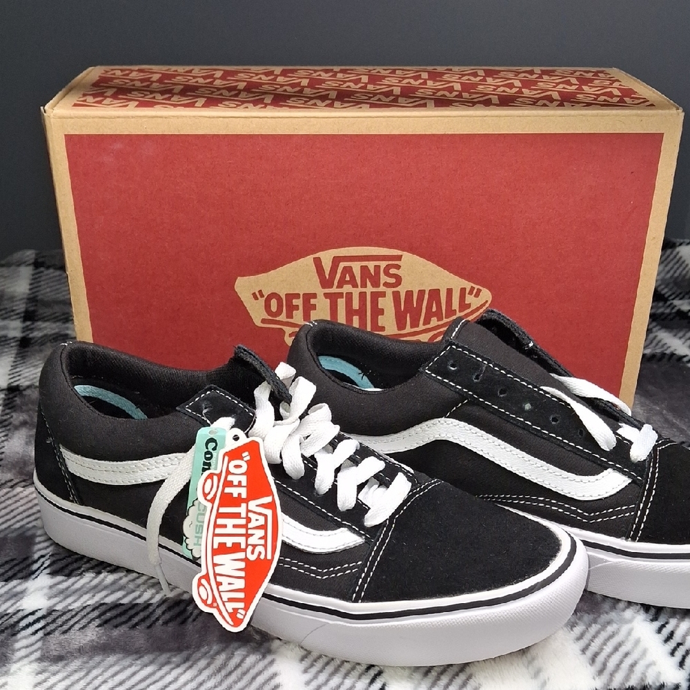 Vans Black and White Skate Sneakers